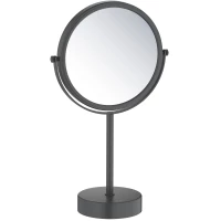 Зеркало косметическое Aquatek AQ4914MB с 5x увеличением, настольное, черный матовый