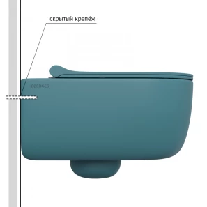 Изображение товара унитаз подвесной berges ego xl 082140 безободковый, с сиденьем микролифт, темно-синий матовый