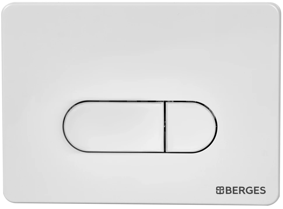 Кнопка смыва Berges Novum D1 040031 для инсталляции, белый глянец