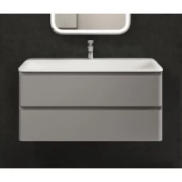 Тумба под раковину AQUAme S4 AQM900410GM 98,6 см, подвесная, серый матовый