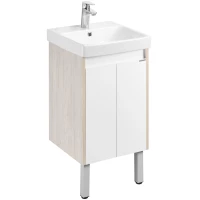 Тумба белый глянец/дуб верона 38 см Акватон Сканди Doors 1A278701SDB20