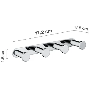 Изображение товара планка с крючками gedy canarie a228(13) для ванны, хром