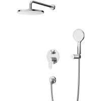 Душевой комплект Cezares Stylus STYLUS-DSET-01 220 мм, со смесителем, хром