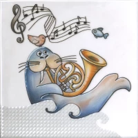 Декор Kerama Marazzi Симфония 4 глянцевый 20x20x6,9 VT\A483\5232