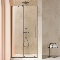 Душевая дверь Vincea Walk-In VDS-4WSL120CLGM-L 120 см L, профиль вороненая сталь, стекло прозрачное