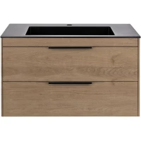 Тумба под раковину Vincea Chiara 2D VMC-2C2800NO 79,2 см, подвесная, натуральный дуб