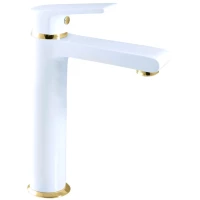 Смеситель для раковины Rav Slezak Colorado CO130.5BZ без донного клапана, золотой/белый