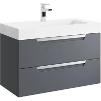 Тумба серый матовый 89,8 см Aqwella 5 Stars Cube CUB0109GR