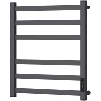 Полотенцесушитель электрический Point Меркурий П6 PN83856GR 600x530, диммер правый, графит матовый