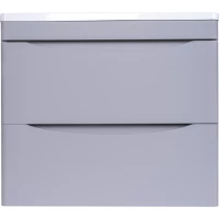 Тумба с раковиной серый матовый 60 см Style Line Бергамо СС-00002317 + СС-00002295