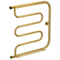 Полотенцесушитель водяной 600x600 золотой Сунержа Лира 2 полки 03-0012-6060