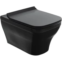 Унитаз подвесной Noken Forma N350798866 безободковый, с сиденьем микролифт, черный матовый