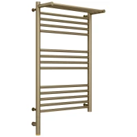 Полотенцесушитель электрический 800x500 золотой шелк МЭМ левый Сунержа Богема с полкой 3.0 32-5806-8050