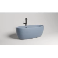 Ванна из литьевого мрамора Salini S-Stone Luce 100122MF 150x75 см, отдельностоящая, покраска по RAL матовый полностью