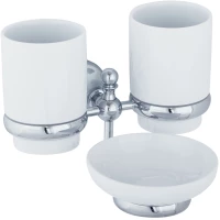 Стакан двойной с мыльницей Veragio Gialetta Cromo VR.GIL-6443.CR