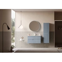 Комплект мебели ORKA Moonlight 5001501 + 3001335 91 см, подвесной, голубой матовый