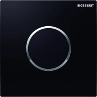 Система электронного управления смывом писсуара, питание от сети, защитная крышка типа 10 Geberit черный/глянцевый хром 116.025.KM.1