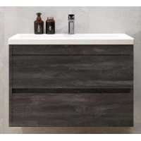 Тумба под раковину Art&Max Family-M Family-M-750-2C-SO-IS 73,7 см, подвесная, железный камень