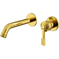 Смеситель для раковины Remer Atelier AL15PLDO встраиваемый, без донного клапана, золотой