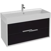 Тумба белый глянец/черный матовый 99,9 см Jacob Delafon Vivienne EB1668-J5-J53