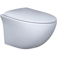 Унитаз подвесной GID Tr2193 безободковый, с сиденьем микролифт, белый