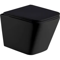 Унитаз подвесной WeltWasser Gelbach 041 MT-BL безободковый, торнадо, с сиденьем микролифт, черный матовый