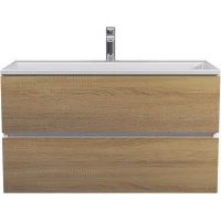 Тумба под раковину Uperwood Barsa 2937205251 89,8 см, подвесная, белый матовый/дуб сонома