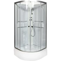 Душевая кабина 90x90x200 см Deto L590NLED прозрачное