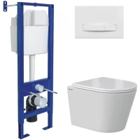 Комплект подвесной унитаз Berges Vita + система инсталляции Berges Atom Line 410 043383