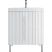 Тумба под раковину Санта Юпитер 700363 69 см, напольная, белый глянец