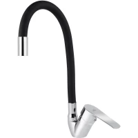 Смеситель для кухни Viko V-4128 с гибким изливом, хром/черный