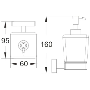 Изображение товара дозатор для жидкого мыла belz  b90227 настенный, хром