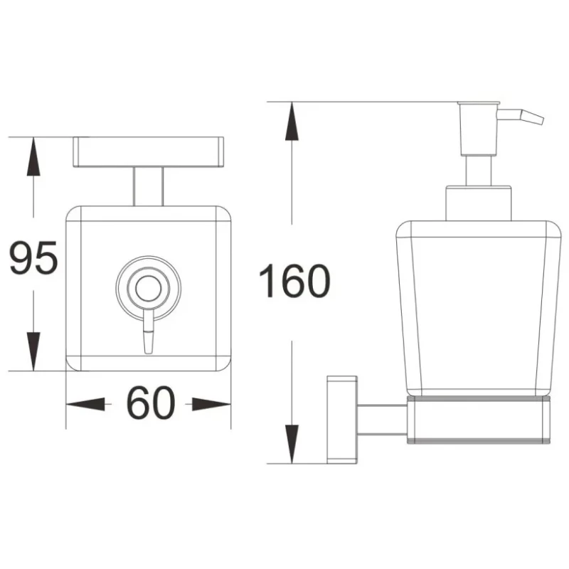 Дозатор для жидкого мыла Belz  B90227 настенный, хром