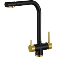 Смеситель для кухни Zorg ZR 348 YF BLACK BRONZE с подключением к фильтру, бронза/черный