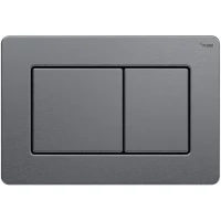 Кнопка смыва Рехау Nova Public 19102821001 для инсталляции, графит матовый