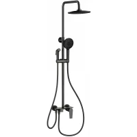 Душевая система Wonzon & Woghand WW-A30874-BGG 224 мм, со смесителем, темный графит матовый