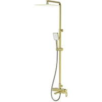 Душевая система Gappo G2417-3 300 мм, со смесителем, золотой матовый