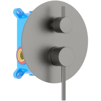 Смеситель для ванны Aquatek Европа AQ1346BGM встраиваемый, оружейная сталь матовый