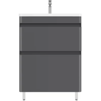 Тумба под раковину Style Line Атлантика СС-00002577 60 см, напольная, графит матовый
