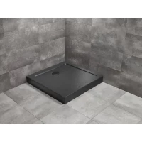 Душевой поддон Radaway Doros C Compact Stone Black SDRC1010-05-54S 100x100 см, акриловый, квадратный, черный