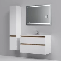 Комплект мебели белый глянец 100 см Am.Pm X-Joy M85AFHX1002WG + M85AWCC1002WG + M91AMOX1003WG