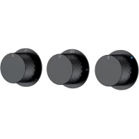 Смеситель для ванны Boheme Stick Diamond 124-3-B.1 встраиваемый, черный матовый