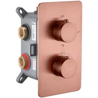 Термостат для ванны Boheme Cell 134-3-CB встраиваемый, медь матовая