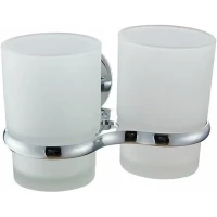 Стакан для зубных щеток Ekko E3606-1 двойной, настенный, хром