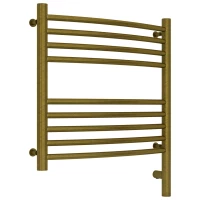 Полотенцесушитель электрический 500x500 состаренная бронза МЭМ правый, перемычка выгнутая Сунержа Богема 3.0 05-5803-5050