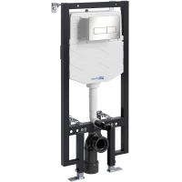 Инсталляция для унитаза WasserKRAFT Vils 56 56TLT.010.ME.BN03 с кнопкой смыва, никель