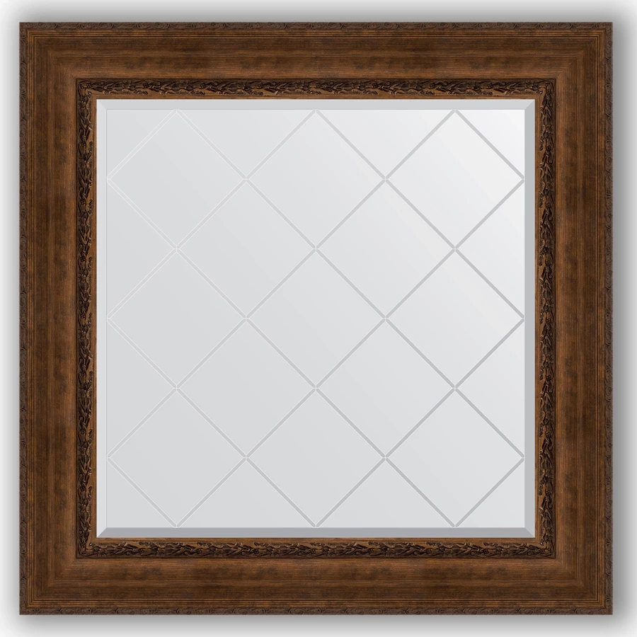 Зеркало 92x92 см состаренная бронза с орнаментом Evoform Exclusive-G BY 4343