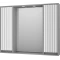 Зеркальный шкаф Brevita Balaton BAL-04100-01-01 98x80 см, с подсветкой, выключателем, белый матовый/серый матовый - 2