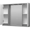 Зеркальный шкаф Brevita Balaton BAL-04100-01-01 98x80 см, с подсветкой, выключателем, белый матовый/серый матовый - 4