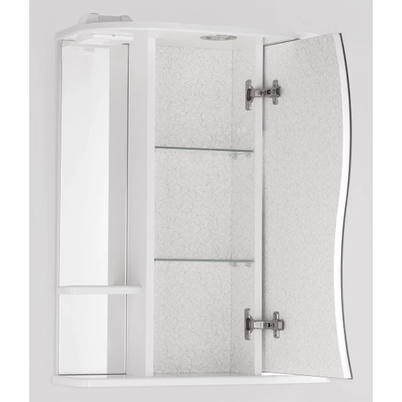 Зеркальный шкаф 55x73 см белый глянец Style Line Лилия ЛС-00000119